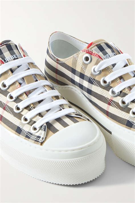 burberry womens sneaker|burberry checked canvas sneakers.